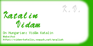 katalin vidam business card