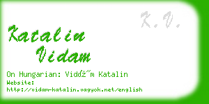 katalin vidam business card